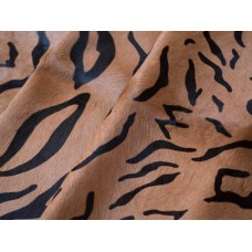 TIGER ON BEIGE COWHIDE RUG