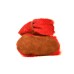 Springbok Fur Baby Booties (Red)