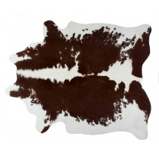 COWHIDE RUG (BROWN AND WHITE SPECIAL WITH CANVAS BACKING) - L 33 SQFT