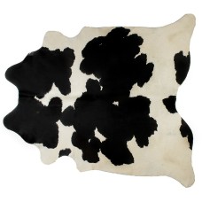 COWHIDE RUG | BLACK AND WHITE SPECIAL WITH CANVAS BACKING | XL | 39 SQ FT