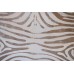 Cowhide Rug Silver Zebra Metallic on Beige - L - (35 SQFT)