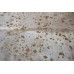 Cowhide Rug Gold Metallic on White 