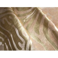 Cowhide Rug Gold Zebra Metallic on Beige - L - (35 SQFT)