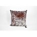 Cowhide Medium Brown & White Pillow (18" x 18")