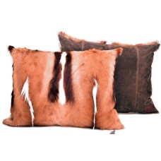 Springbok Large Pillow with Chocolate Suede Backing (22" x 28")
