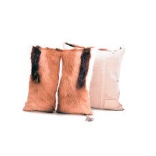 Springbok Medium Pillow with Stone Suede Backing (16" x 16")