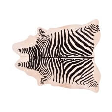 Zebra Spine on White Cowhide Rug