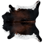 Cowhide Rug | Chocolate and White | XL | 40 SQFT