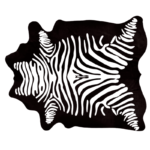 Zebra Reverse Cowhide Rug