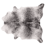COWHIDE RUG | SALT & PEPPER BLACK AND WHITE WITH CANVAS BACKING | XL | 38 SQ FT