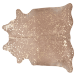 Cowhide Rug Gold Metallic on Beige - L - (35 SQFT)
