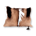 Springbok Small Pillow with Chocolate Suede Backing (12" x 16")