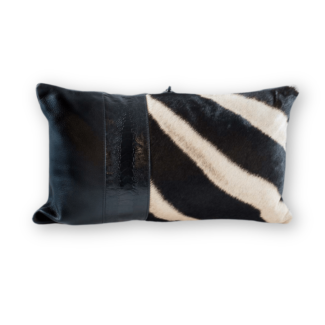Zebra Hide 3 Panel Pillow (12" x 20")